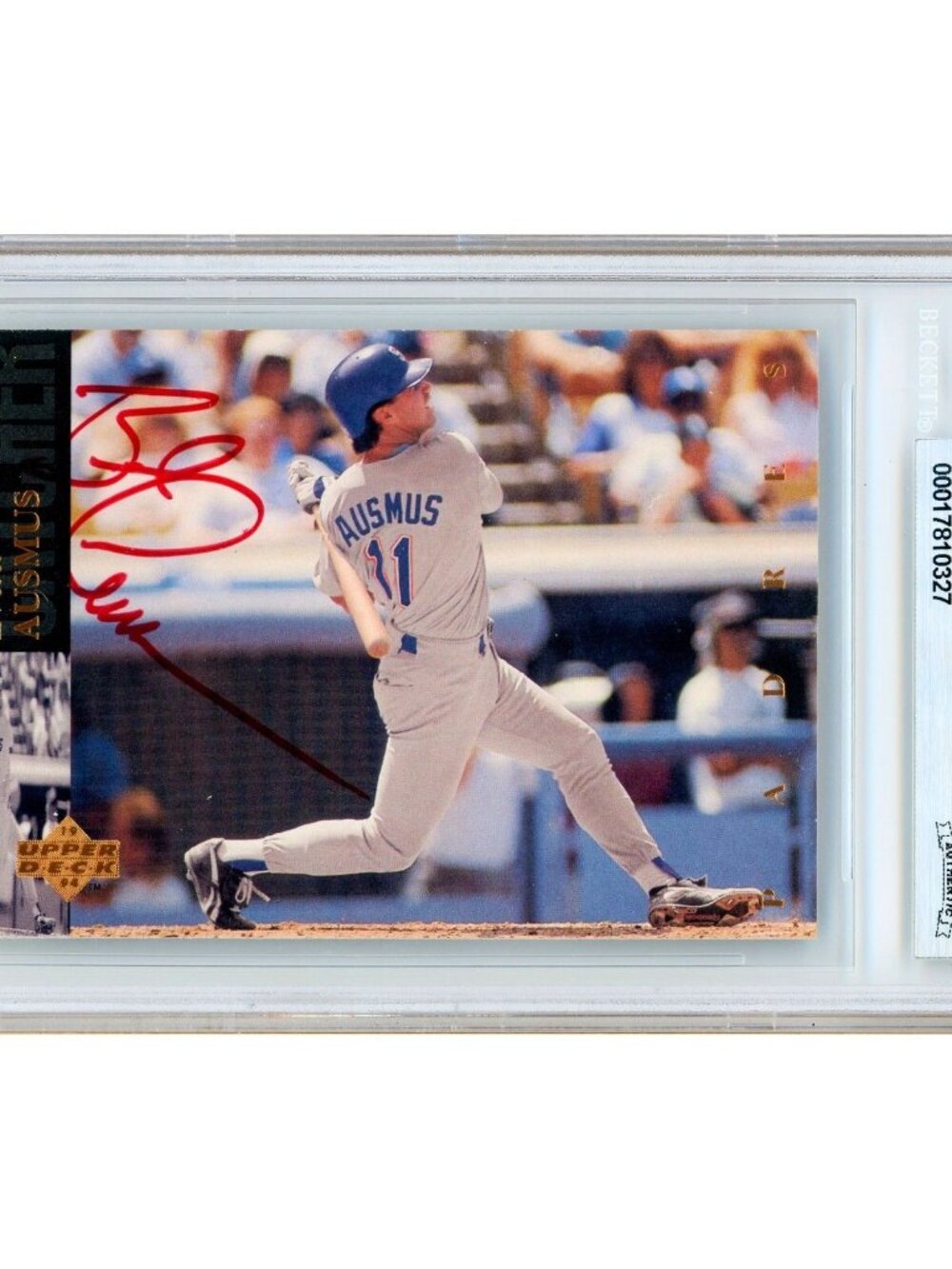 Brad Ausmus Signed 1994 Upper Deck #232 San Diego Padres Beckett BAS Slabbed